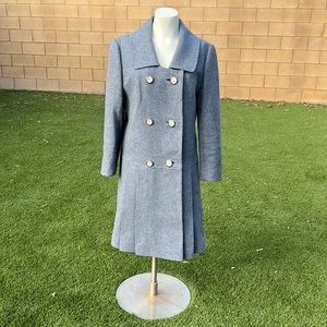 Bluish gray wool vintage coat dress sz M